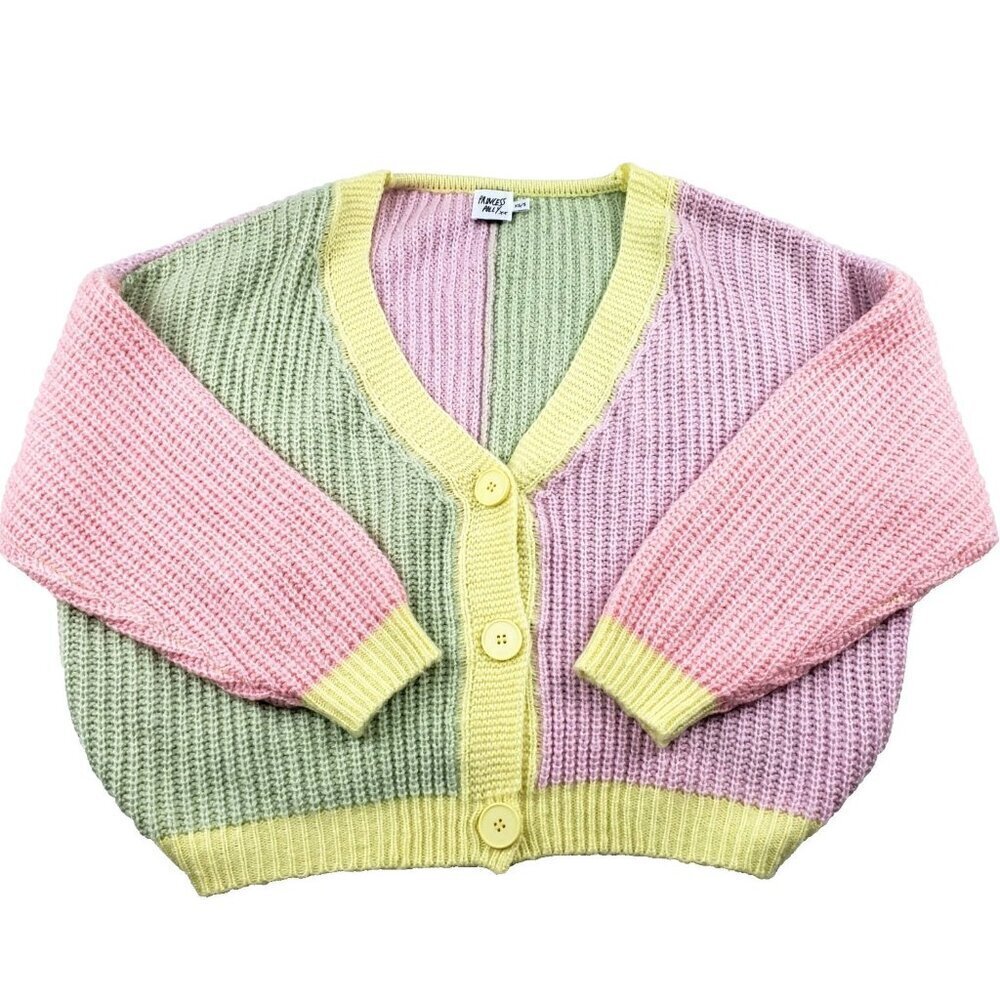 Princess Polly Naomi Oversized Cardigan Womens XS/S Pastel Chunky Knit Sweater - Picture 2 of 13